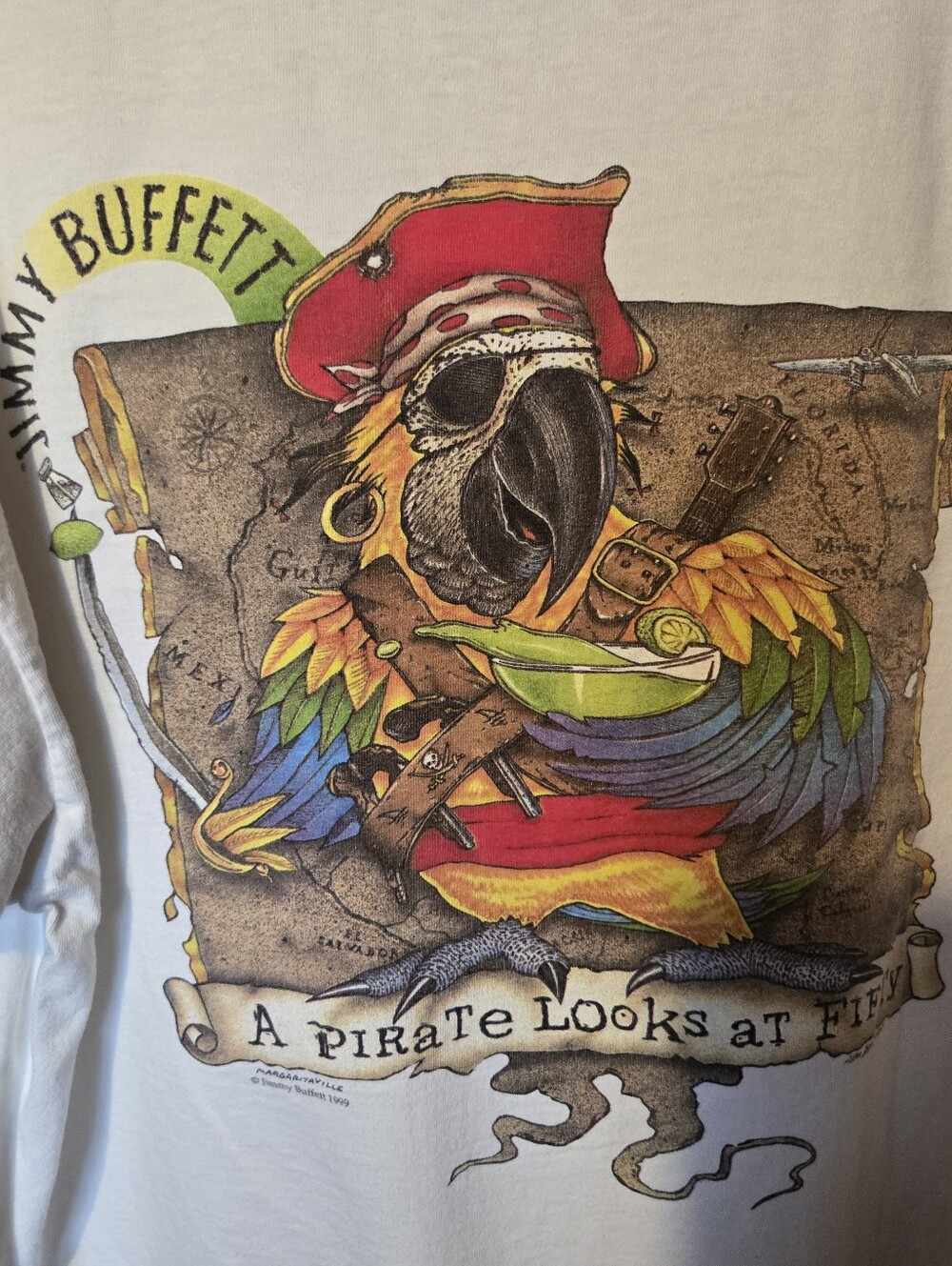 XXL vintage 1999 Jimmy Buffett Margaritaville "A Pirate Looks at Fifty" graphic